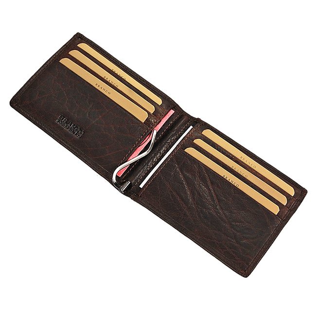 BRANCO Mały Portfel Męski 16749 Skóra naturalna