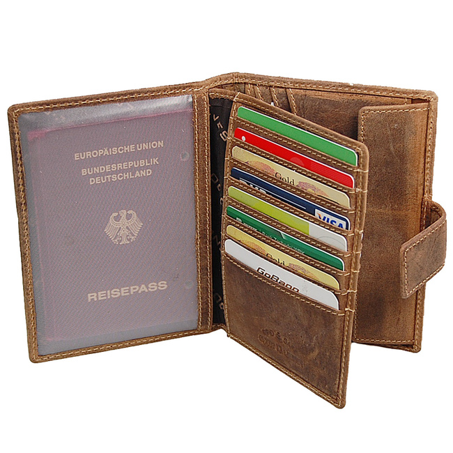  Portfel Męski skórzany Paszport RFID 5494r J.Jones