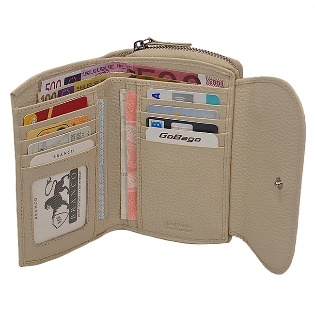 Portfel Damski  skórzany RFID 62555 BRANCO