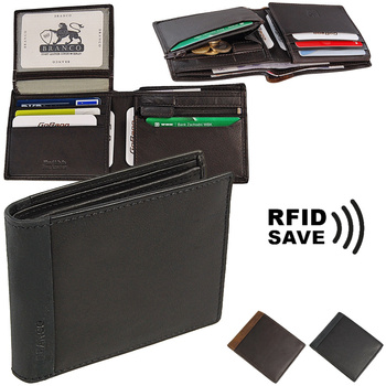 Portfel Męski skórzany RFID 60945 BRANCO