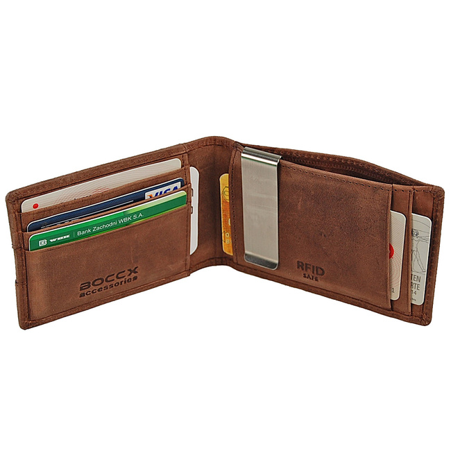 Portfel Męski skórzany RFID 40014 BOCCX