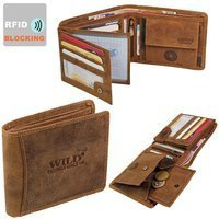 Portfel Męski skórzany RFID 00104  WILD THINGS ONLY!!!