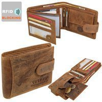 Portfel Męski skórzany RFID 00104R WILD THINGS ONLY!!!