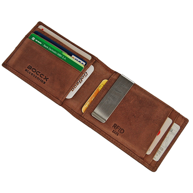 Portfel Męski skórzany RFID 40014 BOCCX