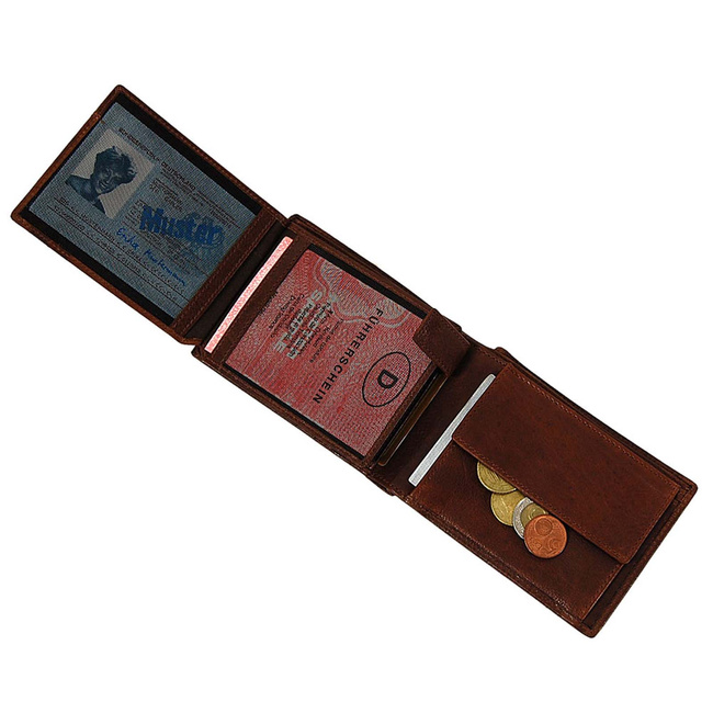 BRANCO Portfel Męski 35358 Skóra naturalna