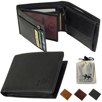 BRANCO Portfel Męski 35358  Skóra naturalna
