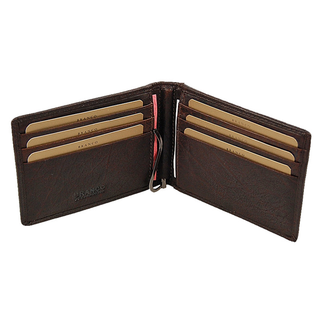 BRANCO Mały Portfel Męski 16749 Skóra naturalna