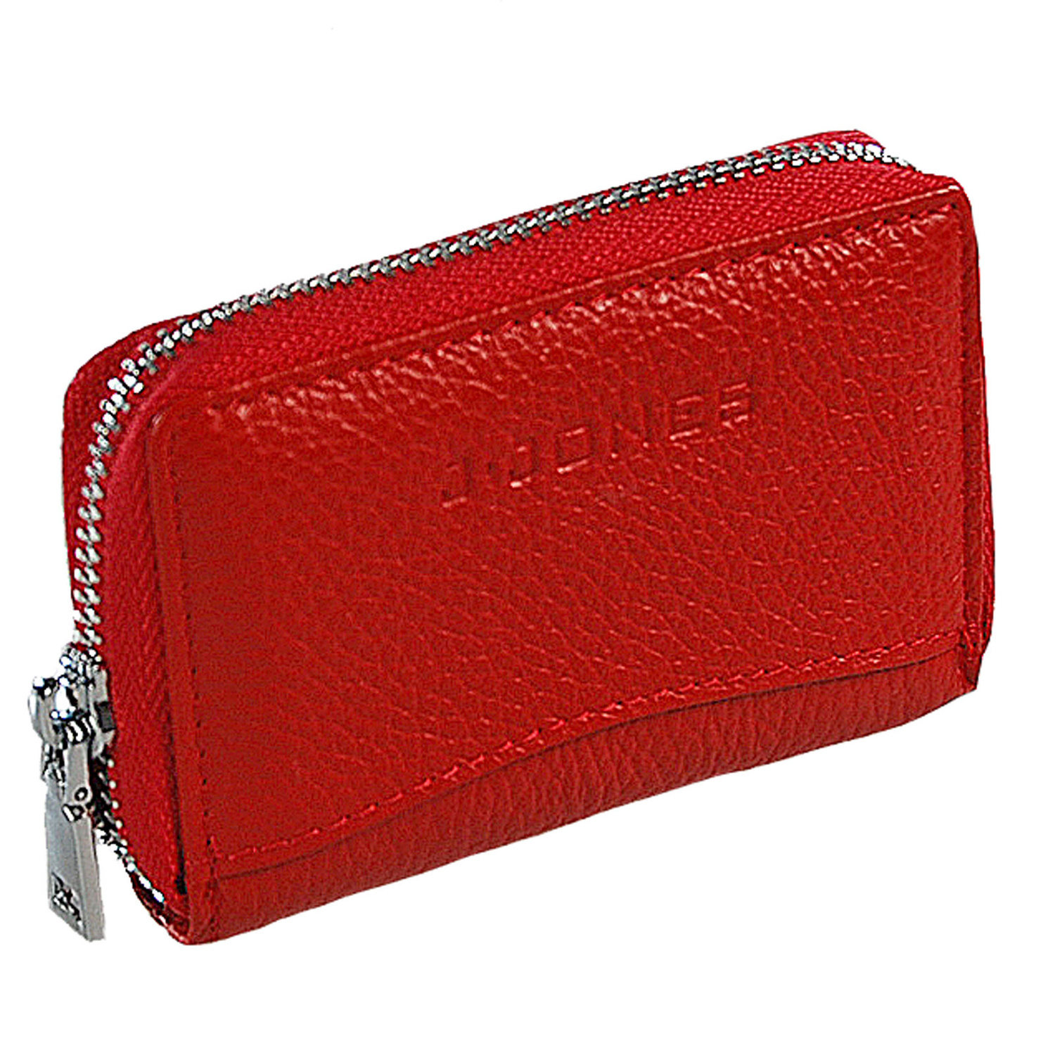 Etui na karty kredytowe RFID skórzane 5339 J.Jones czerwony | Portfele